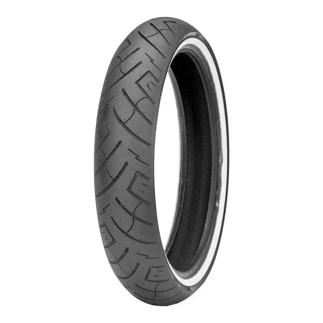 Shinko 777 WW Tire 100/90-19 61H Front Whitewall Tire