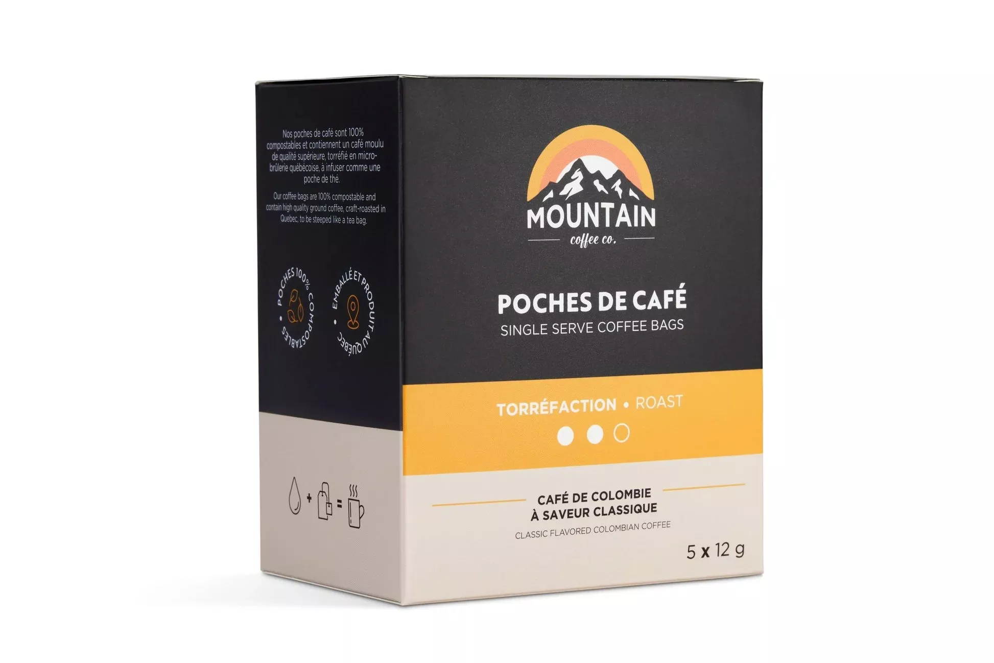 Single Serve Coffee Bags - Medium Roast - Box of 5