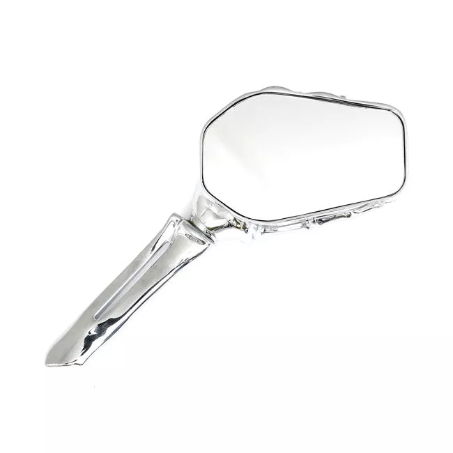 Skeleton Mirror Set, Full Chrome for Harley-Davidson
