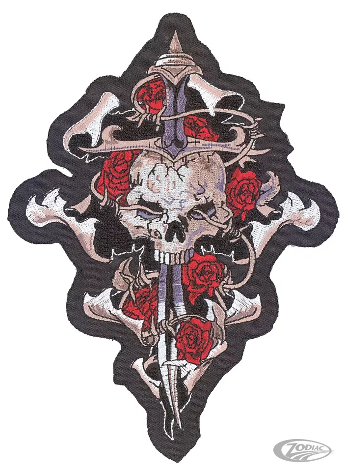 SKULL, DAGGER, ROSE 11" X 11.5" For Harley-Davidson
