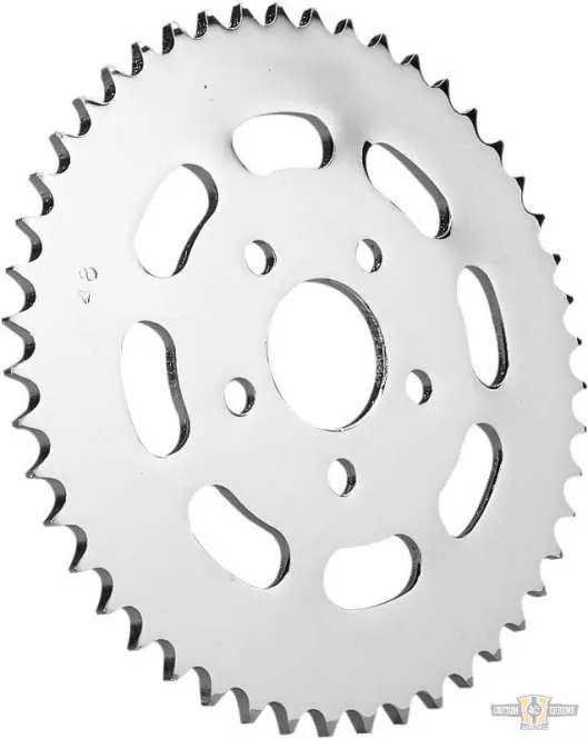 Slotted 49-Tooth Rear Sprocket, Chrome, For Harley-Davidson