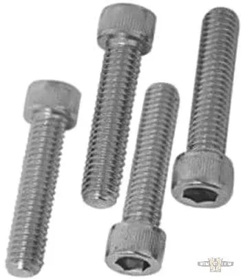 Smooth Handlebar Top Clamp Bolt Kit Chrome Socket head For Harley-Davidson