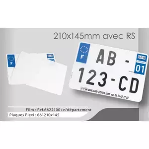 SPMBlank motorcycle license plate strip NR2