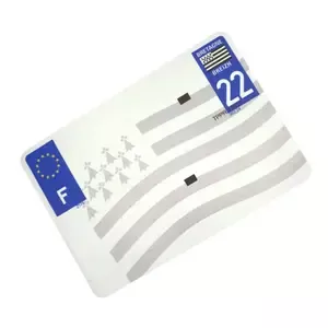 SPMMotorcycle Number Plate Breton Flag 56