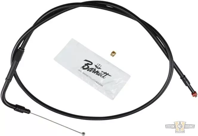 Stealth Series Throttle Cable Black Vinyl All Black 46.5" For Harley-Davidson