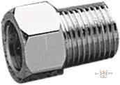 Straight Male 1/8" NPT to Female 3/8"-24 Brake Line Fitting Chrome For Harley-Davidson