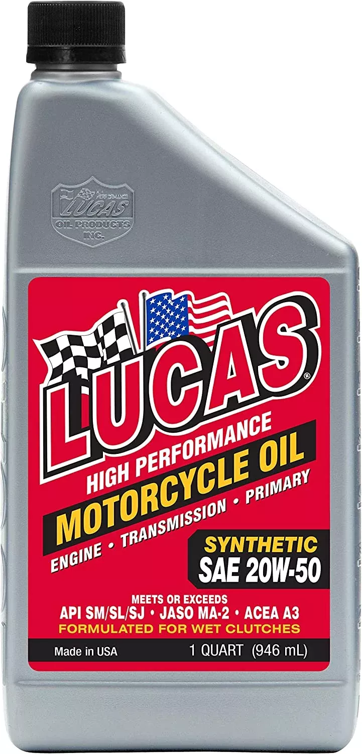 Synthetic Engine Oil for Harley-Davidson Lucas 20W50 V-Twin 6 X 1Q