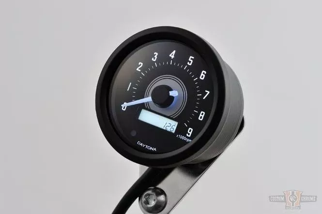 Tachometer Velona 60mm, 9000 Rpm, black For Harley-Davidson