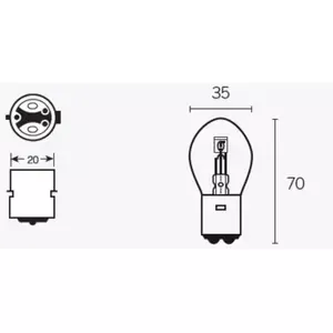 TecniumMotorcycle bulb B35 Derbi Variant 50 Sport R