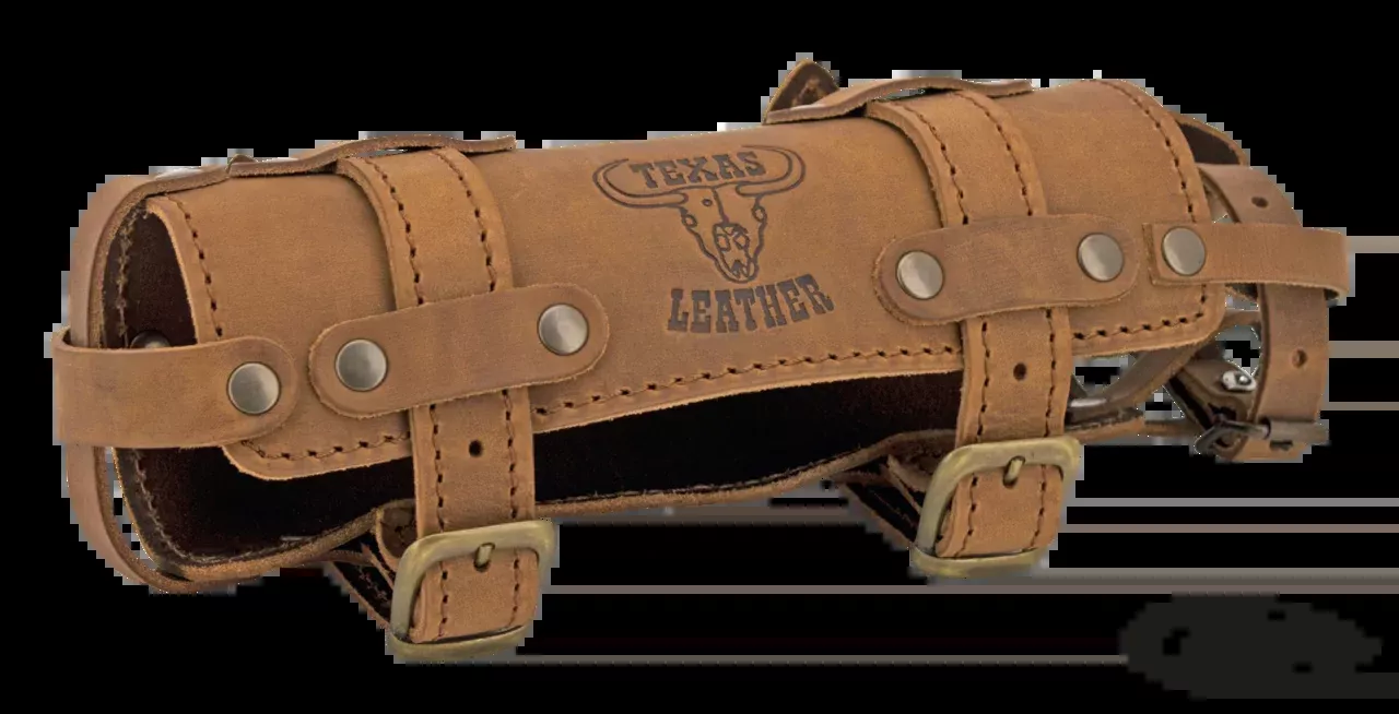 Texas Leather Ranger fuel can holder for Harley-Davidson