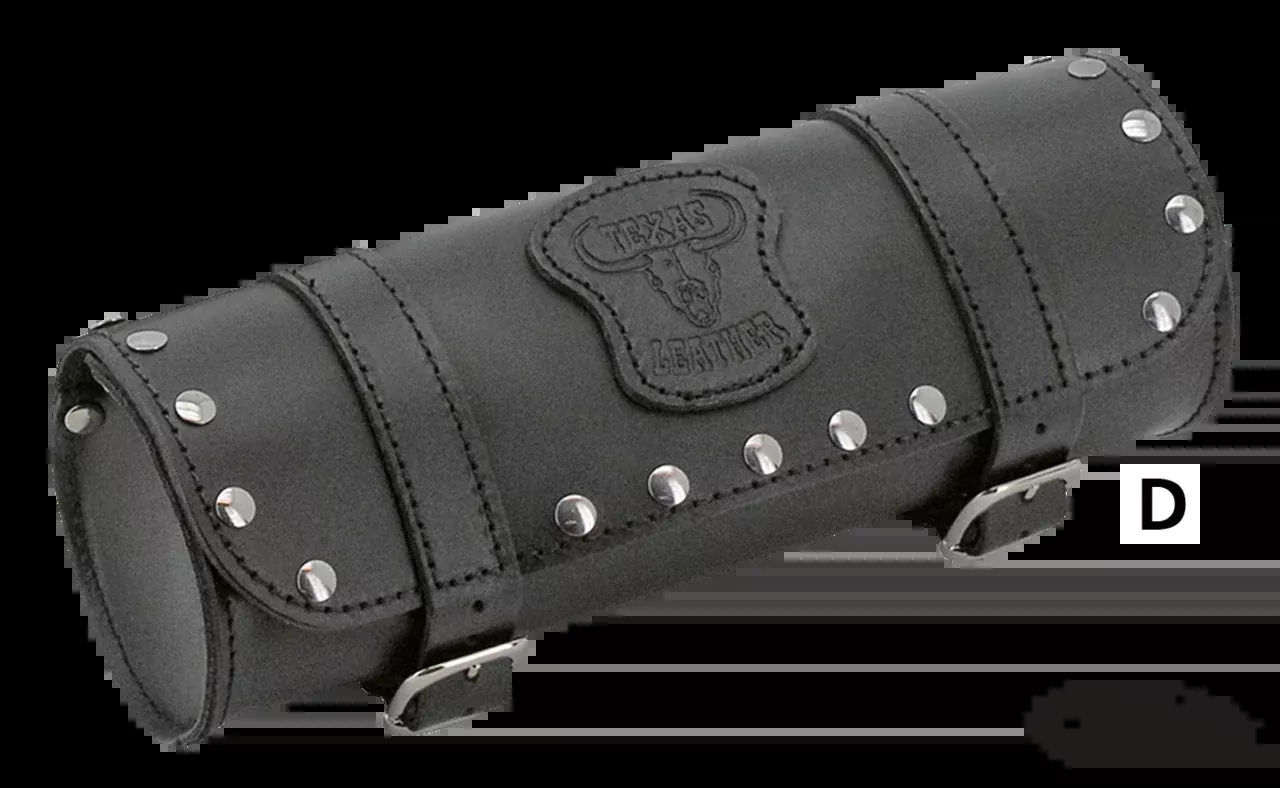 Texas Leather roll bag 3.2L, studded For Harley-Davidson