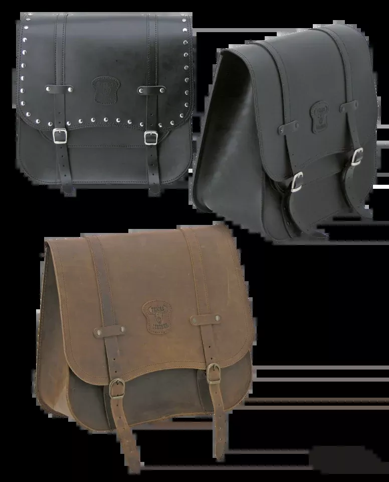 Texas Leather saddlebag 32L For Harley-Davidson