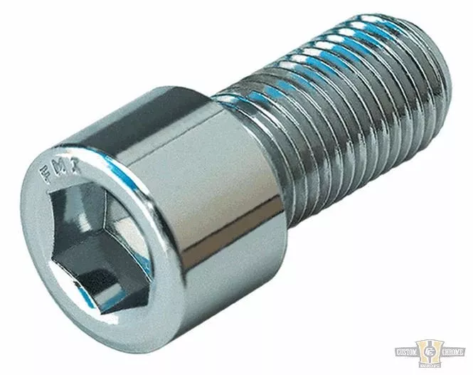 Tornillo de cabeza hueca lisa Allen Paquete de cromo Grado 8 Cabeza Allen 3/8"-16 UNC 1 1/2" Para Harley-Davidson