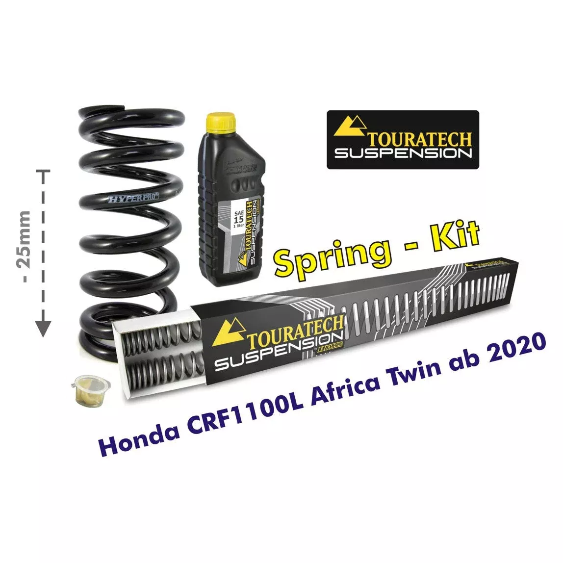 Touratech - 25mm Lowering Progressive Fork & Shock Springs - Honda Africa Twin CRF1100L ATAS with EERA