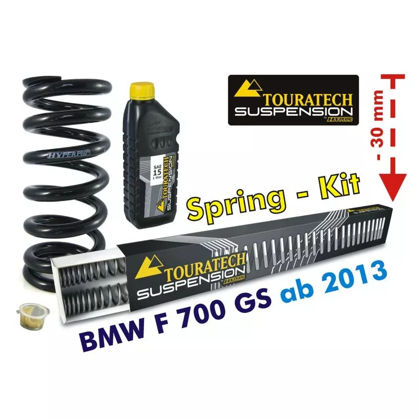 Touratech - 30mm Lowering Progressive Fork & Shock Springs - BMW F700GS 13-18
