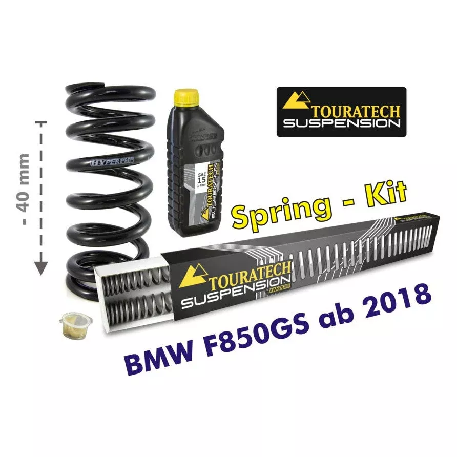Touratech - 40mm Lowering Progressive Fork & Shock Springs - BMW F850GS /GSA 2018 and up