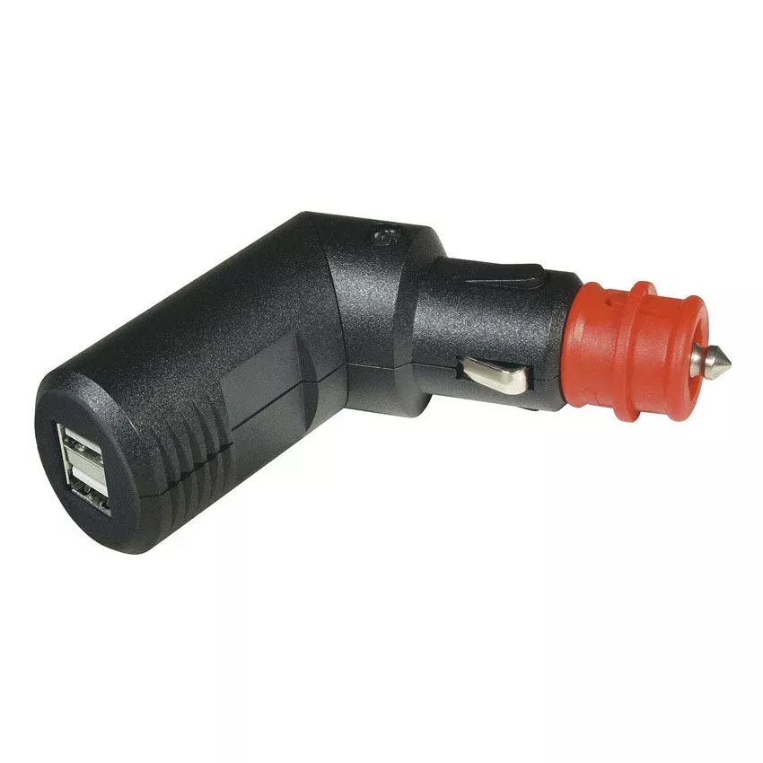 Touratech - Adjustable Dual USB Charger 12V/5V 2x2.5A for Cigarette Lighter & Accessory Socket