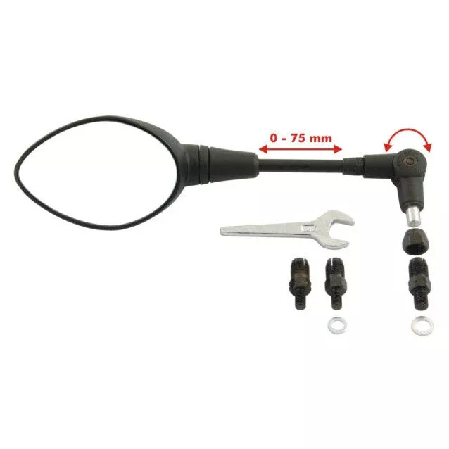 Touratech - Folding & Length Adjustable Rear View Mirror - BMW, KTM, Triumph & Japanese Bikes