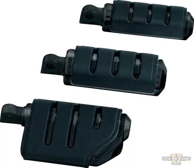 Trident Small ISO Pegs Black, Gloss For Harley-Davidson