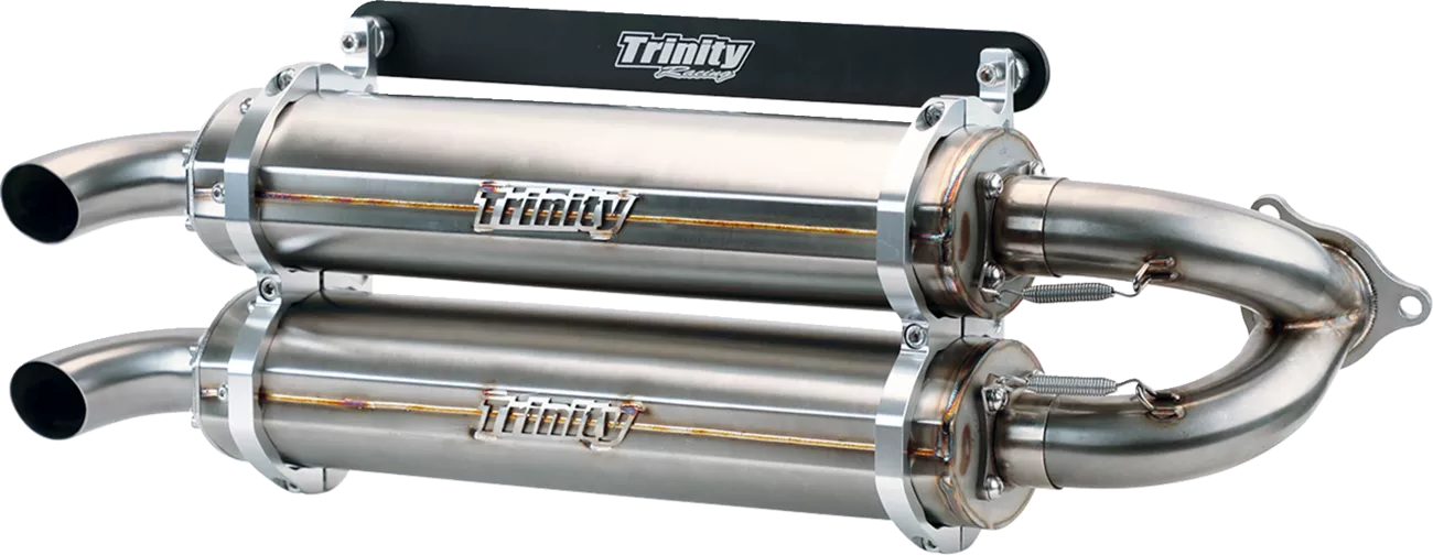 TRINITY RACING Stainless Steel Slip-On Muffler TR-4152S-SS for Enhanced Performance and Durability
