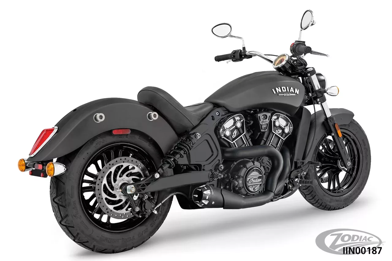 US OUTLAW LOW 2-1 BLK/SCULPTED SCOUT14-UP For Harley-Davidson