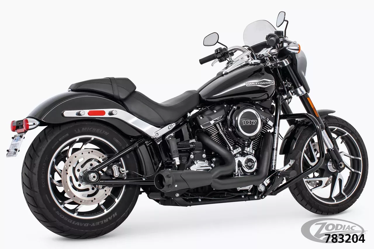 US OUTLAW LOW 2-1 PITCH BLK ST18-UP For Harley-Davidson