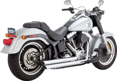 VANCE & HINES Big Shots Staggered Exhaust System, Chrome for 1986-2009 Harley Softail - 17959