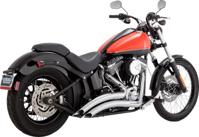 VANCE & HINES Chrome Big Radius Exhaust System for 1986-2009 Harley Davidson Softail - 26079