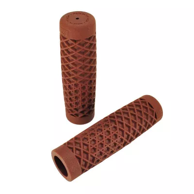 Vans Rubber Motorcycle Grips - Brown - Waffle Pattern Sole, for 7/8" Handlebars - Made By ODI In The USA
