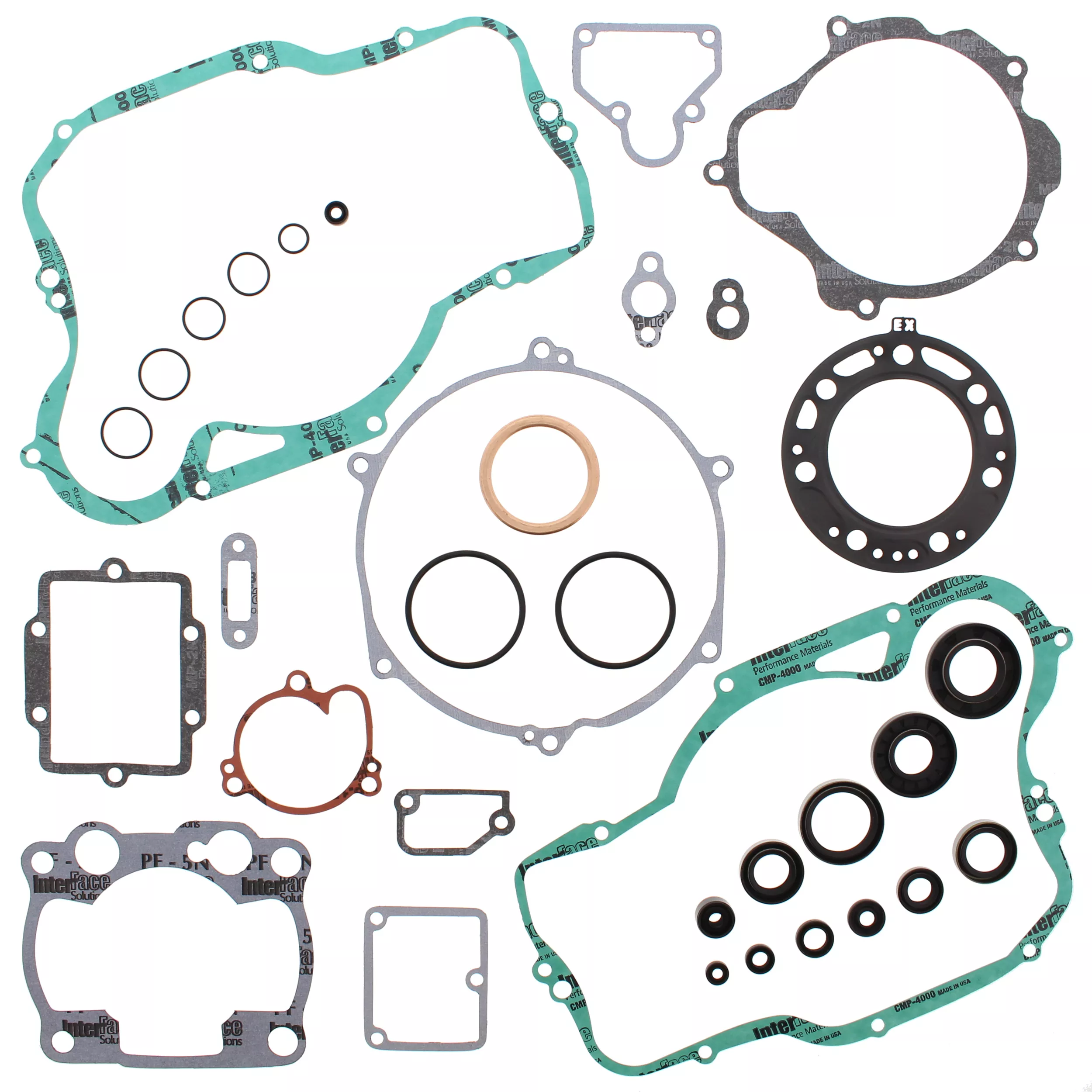 VERTEX Complete Gasket Set with Oil Seals for Kawasaki KX250 (1997-2003)