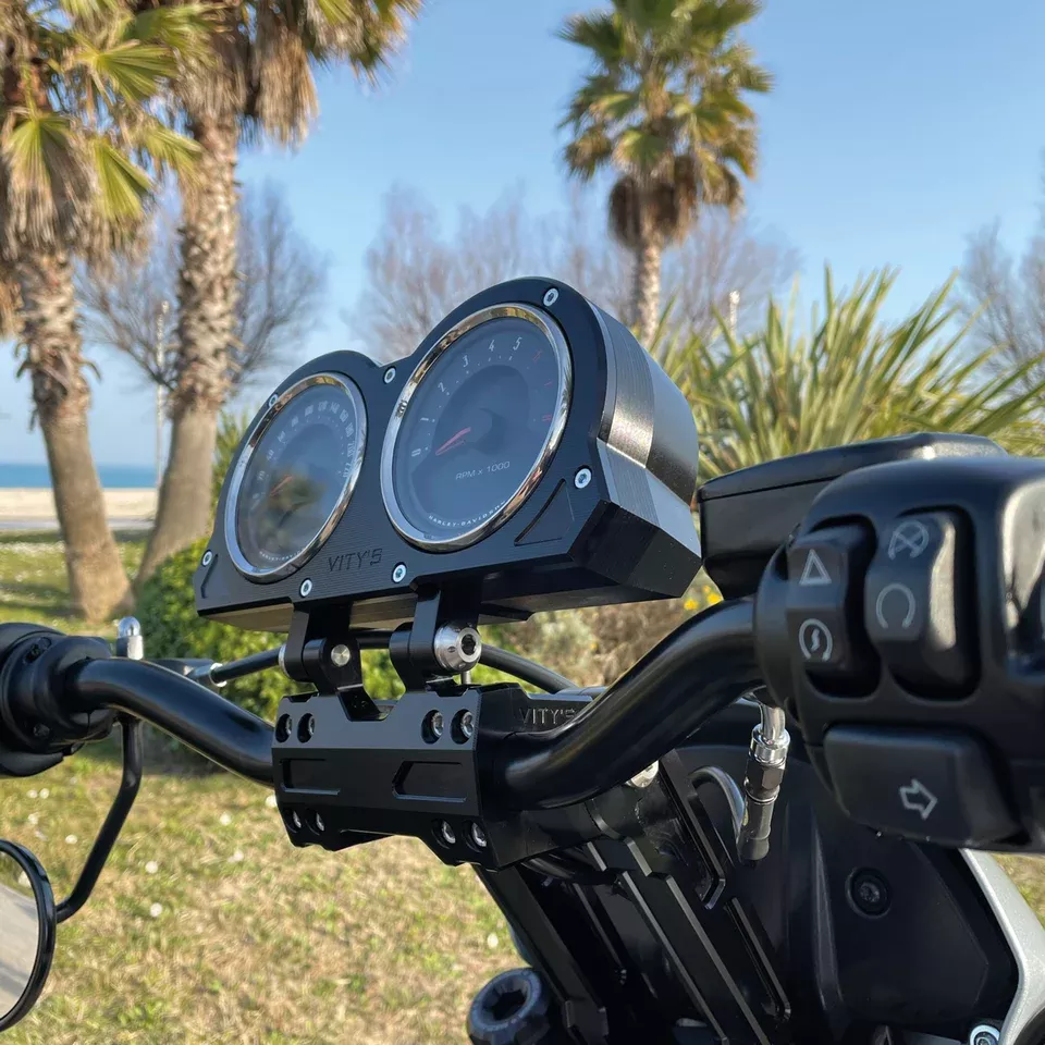 Vity's Road Glide Billet Gauge, Black, For Harley-Davidson