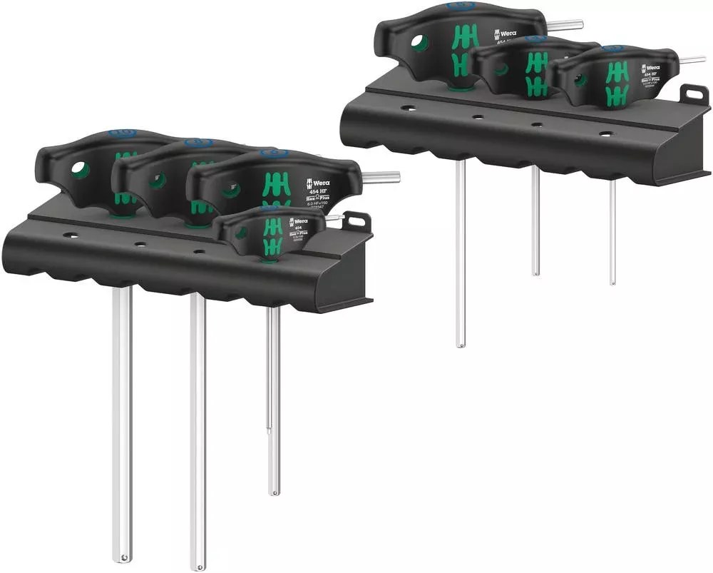Wera Tools - 454/7 HF Set 1 screwdriver set T-handle screwdrivers Hex-Plus with holding function, 7pieces