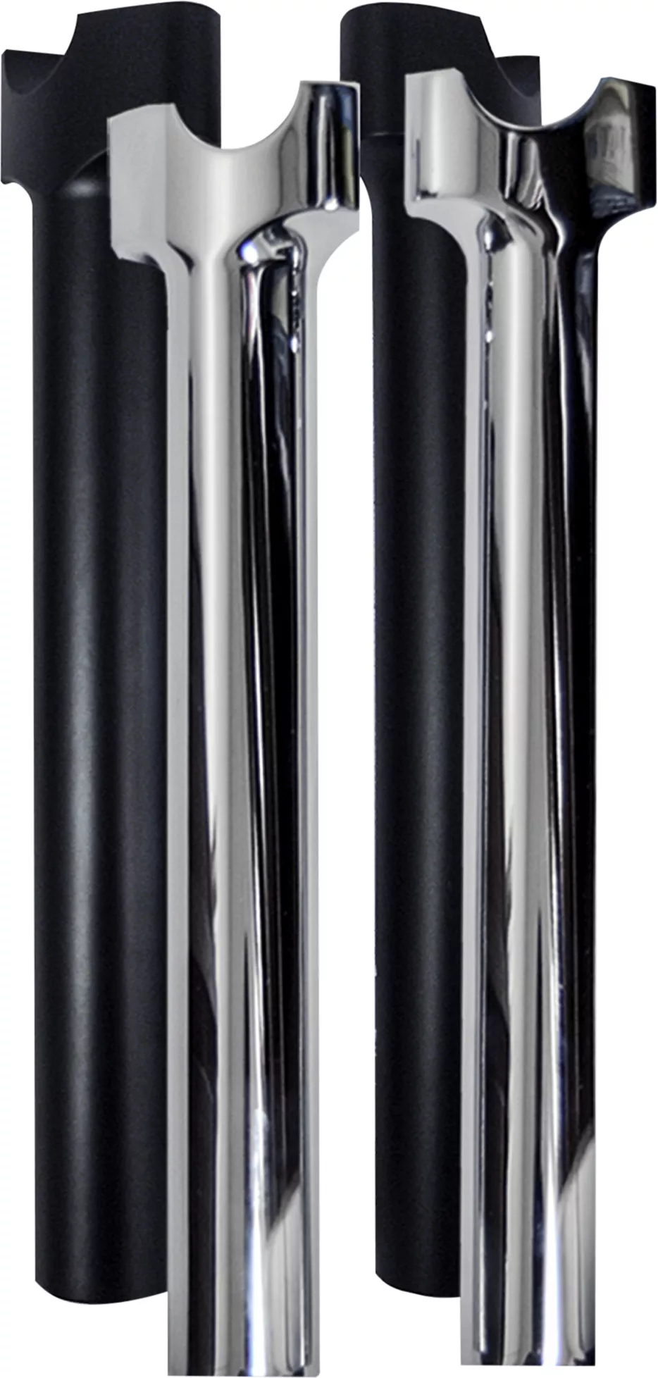 WILD 1 Chubby 9.5 Inch Straight Handlebar Risers - Show Chrome or Satin Black