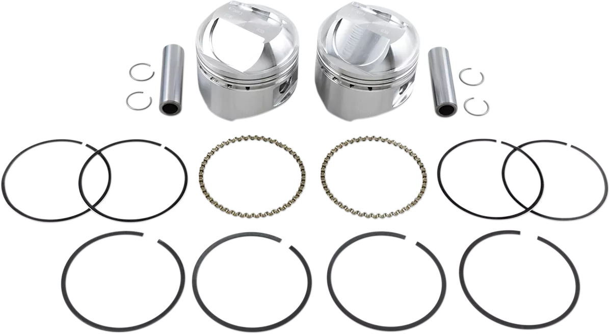 Wiseco Piston Kit - +0.030 Inch High Compression For Big Twin 1340Cc 80" Motorcycle - Part K1626