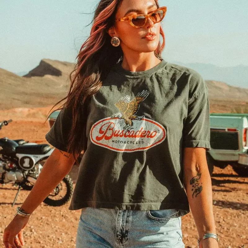 Women’s Brew Crop Tee – Vintage Black