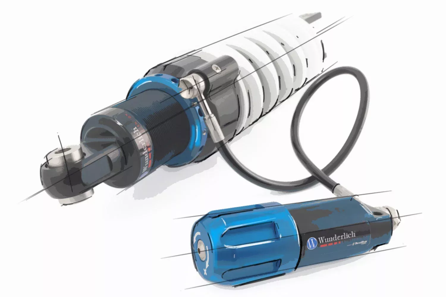 Wunderlich - Suspension Shock Absorber ES3 Sport + HPA