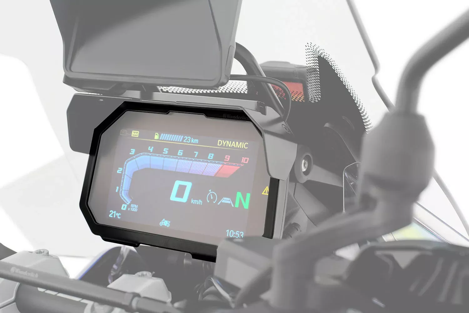 Wunderlich - TFT Display Anti-Theft Protection With Sun Visor Preparation for BMW R 1300 GS + Adventure