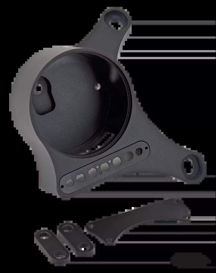 XL speedomount to cylinder satin black For Harley-Davidson