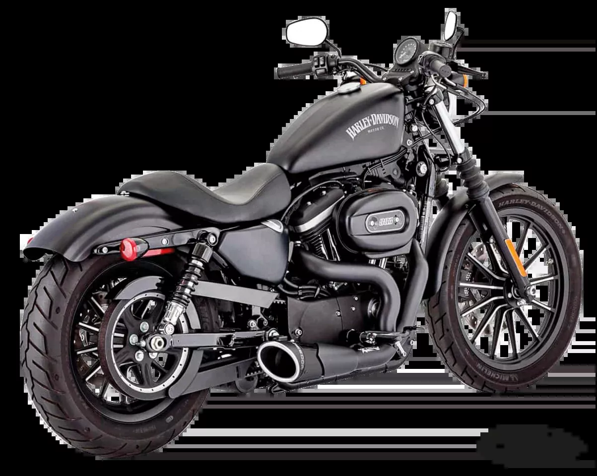 XL04-up COMBAT 2-1 SHORTY BK/BK (4.5") For Harley-Davidson