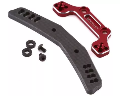 Yokomo YD-2 Graphite/Aluminum Hybrid Front Shock Tower (Red) - YOKY2-017AGRA