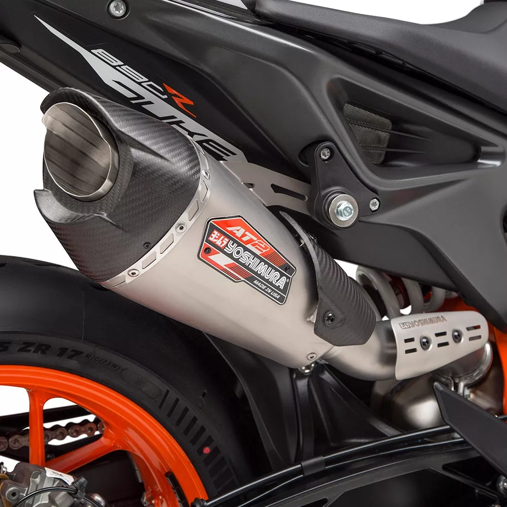 Yoshimura 890 DUKE R 20-21 / 790 DUKE 19-20 AT2 Stainless Slip-On Exhaust, w/ Stainless Muffler