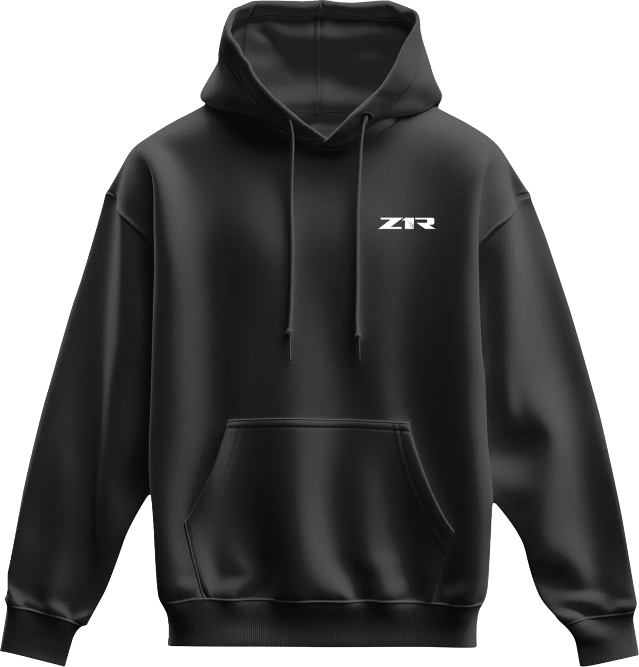 Z1R Hog Cranked Hoodie - Black Large, Comfortable Cotton-Poly Blend with Screen Printed Graphics