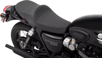 Z1R Low Profile Touring Seat, Diamond Stitched, Black for 2001-2017 Triumph Bonneville, Thruxton, Scrambler - 0810-2226