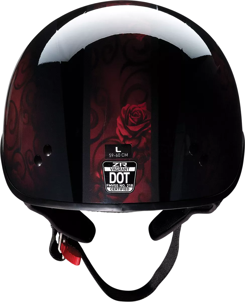 Z1R Vagrant Helmet - Red Catrina with Black/Red Trim, Small (Part Number 0103-1314)