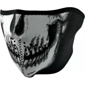 Zan HeadgearMotorcycle balaclava half face glow-in-the-dark skull