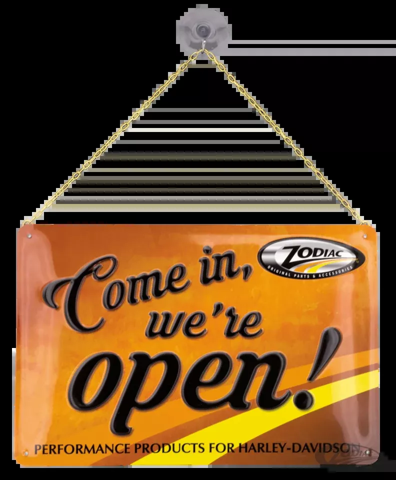 Zodiac Metal Opening Hours Double Sign for Harley-Davidson